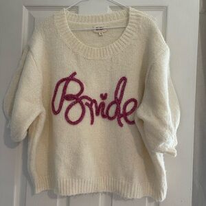 Bride short sleeve sweater